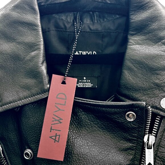 Never Worn - ATWYLD Bader Leather Moto Jacket with tags - Picture 6 of 9